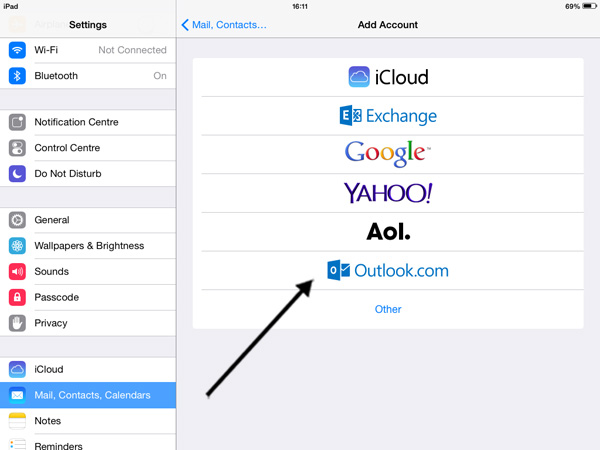 Прежде чем продолжить откройте приложение outlook iphone